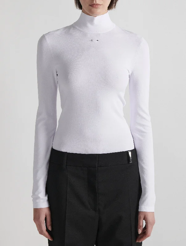 White second-skin sweater