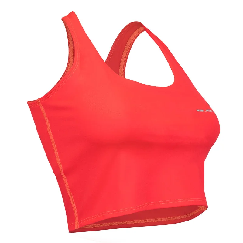 Women's 2N1 Crop'It Tank - Coral