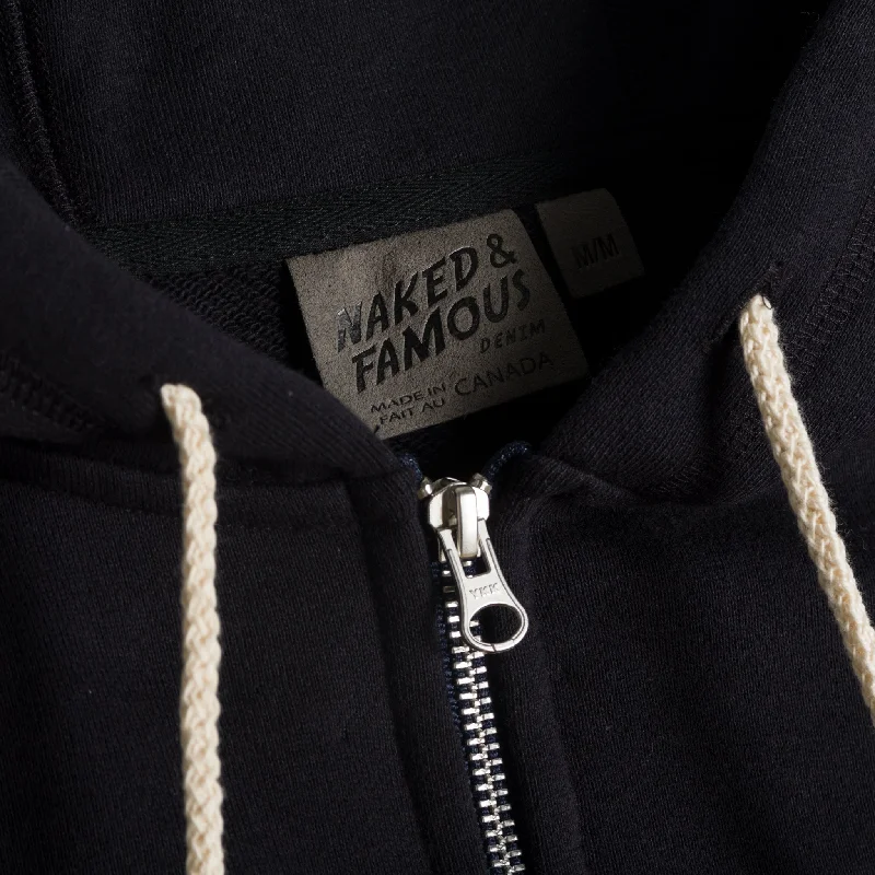 Zip Hoodie - Heavyweight Terry - Black