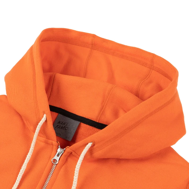 Zip Hoodie - Orange Terry